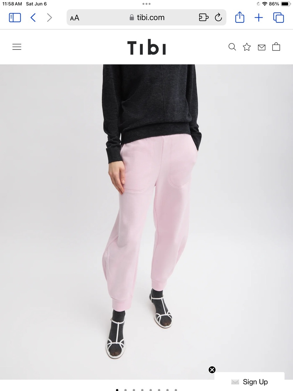Tibi Light Pink Relaxed Jogger Pants
Small regular length
